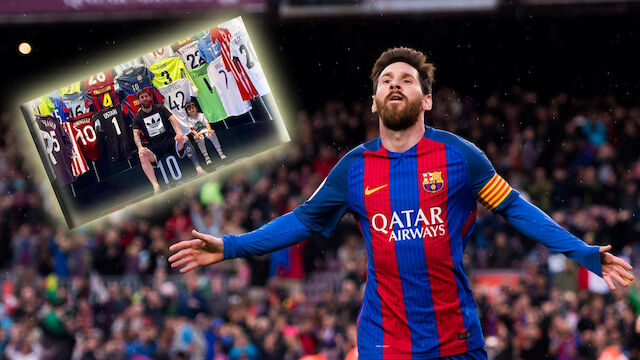 Leo Messi sammelt Real-Trikots