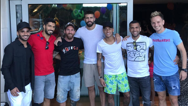 Neymar-Party mit seinen FC-Barcelona-Freunden