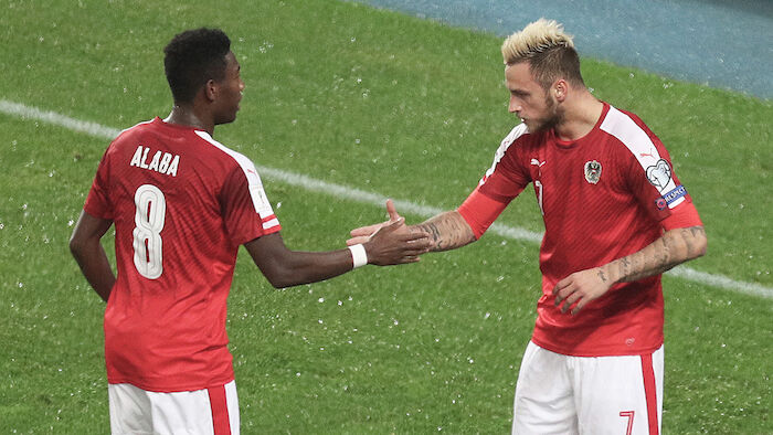 Marko Arnautovic Gegen David Alaba Als Linksverteidiger Fussball Ofb Nationalteam A Team
