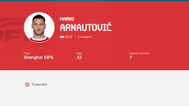 Offiziell! Ein Spiel Sperre für Marko Arnautovic!