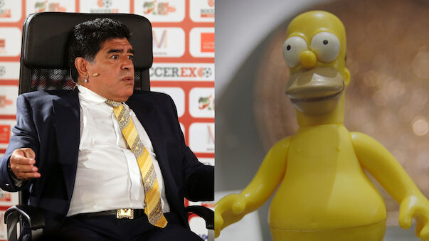 Streit zwischen Diego Maradona und Homer Simpson