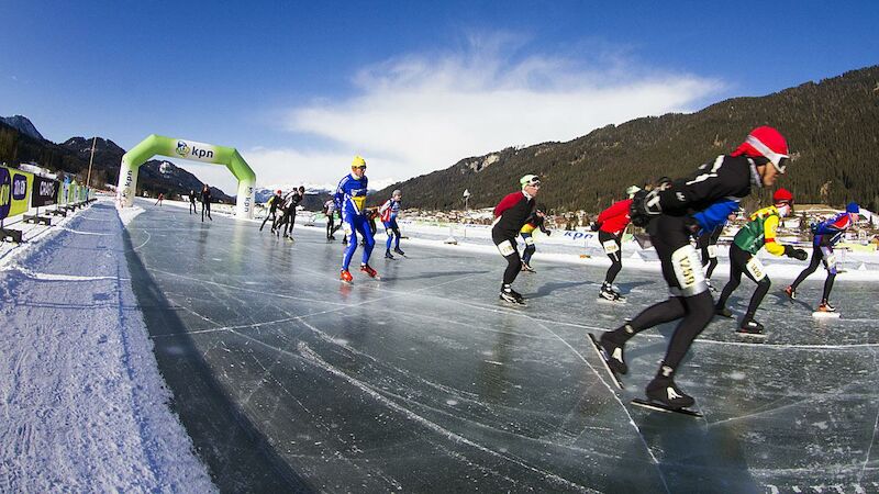 Eisschnelllauf-Marathon am Weissensee