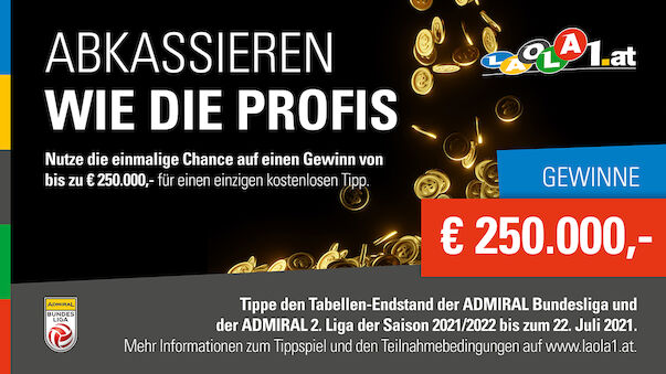 250.000-Euro-Tippspiel! Gewinne mit 1 Tipp!