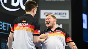 Darts: Deutsche zittern sich nach Sensation ins Halbfinale