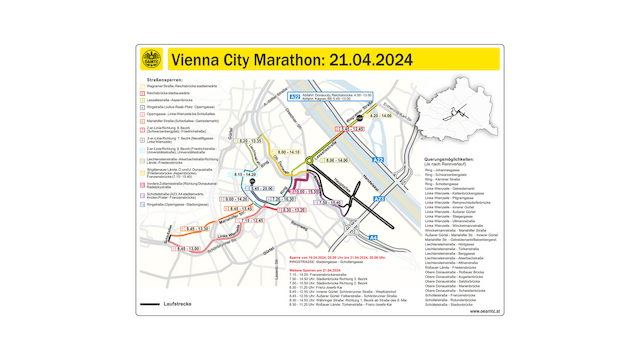 Wien-Marathon 2024: Alle Verkehrsinfos und Straßensperren