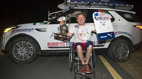 Rollstuhlfahrer Anderson schafft 92,14 Kilometer