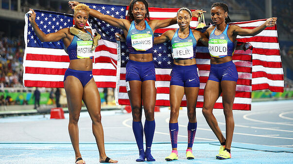 USA mit Double in den 4x400m-Staffeln