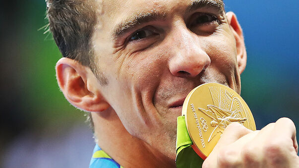 Phelps im ewigen Medaillenspiegel vor Österreich