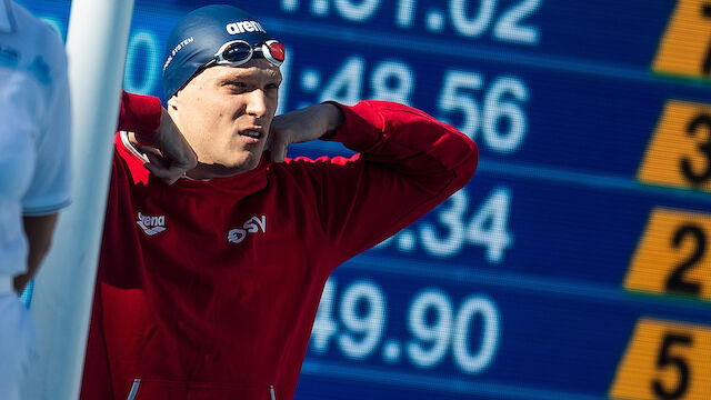 Felix Auböck bei Schwimm-EM im Kraul-Finale