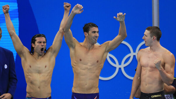 Phelps holt über Lagen-Staffel 5. Olympia-Gold
