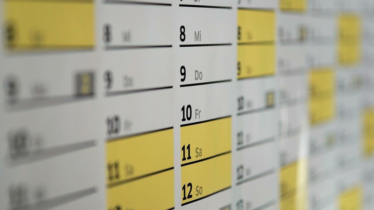 Tage im Kalender