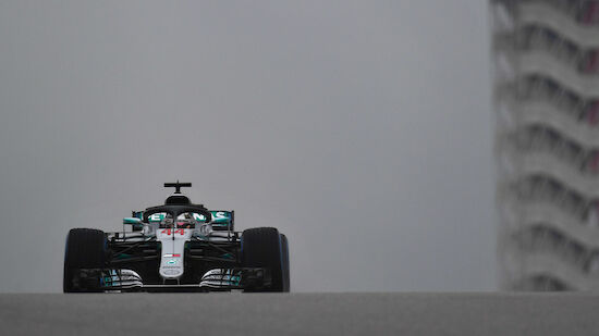 USA: Erste Bestzeit im Regen an Hamilton