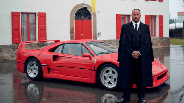 Lewis Hamilton erstmals in Rot: 