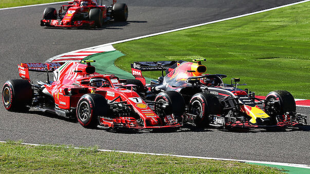 Verstappen crasht in Suzuka mit beiden Ferraris