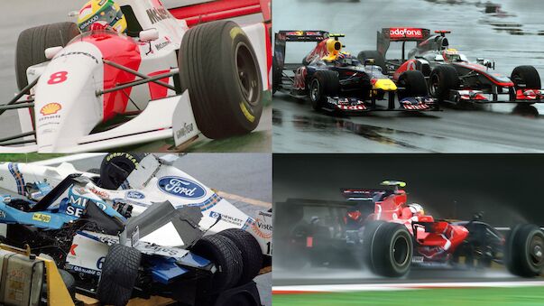 Chaotische Regenrennen: 10 höchst nasse Formel1-GP