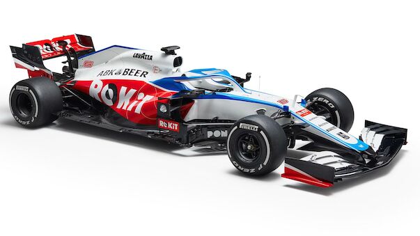 Williams-Auto für 2020 in rot, weiß und blau