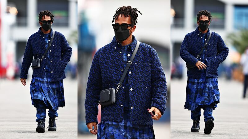 Blauer Burberry-Look in der Türkei