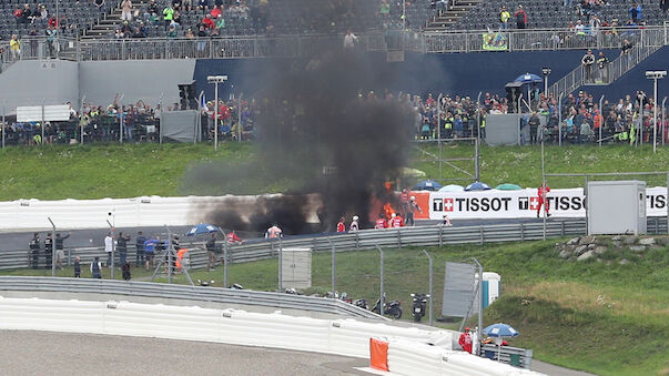 MotoGP in Spielberg: Bikes fangen nach Crash Feuer