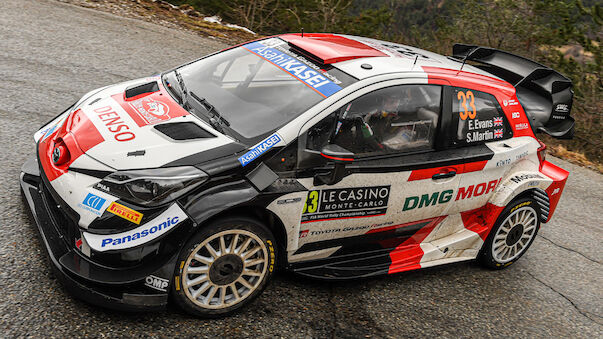 Elfyn Evans bei Rallye Monte Carlo vorne