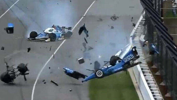 Indy 500: Rote Flagge nach Horror-Crash