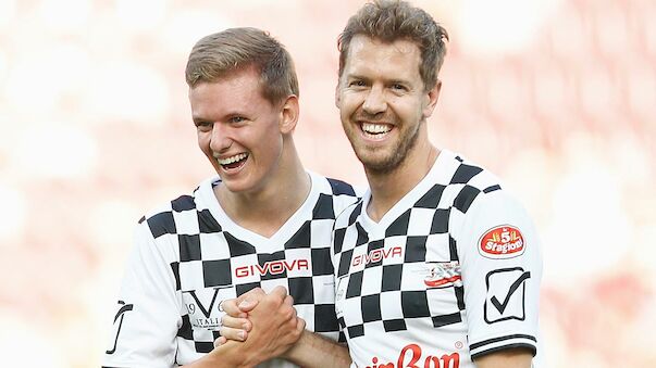 Mick Schumacher mit Vettel bei Race of Champions