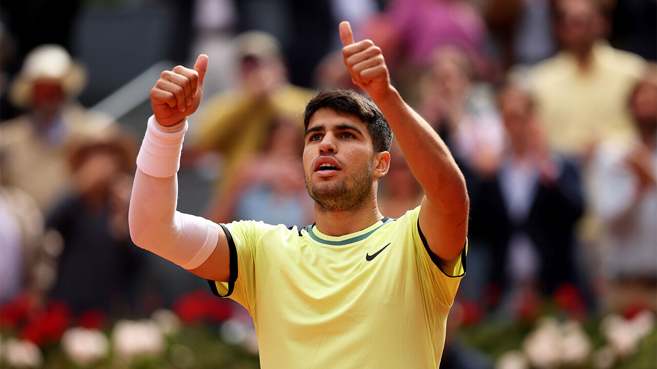 Alcaraz after an exciting match against Struff in the Madrid quarter-finals
