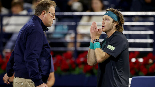 Rublev nach Ausraster in Dubai-Halbfinale disqualifiziert