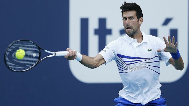 Djokovic müht sich in Miami weiter