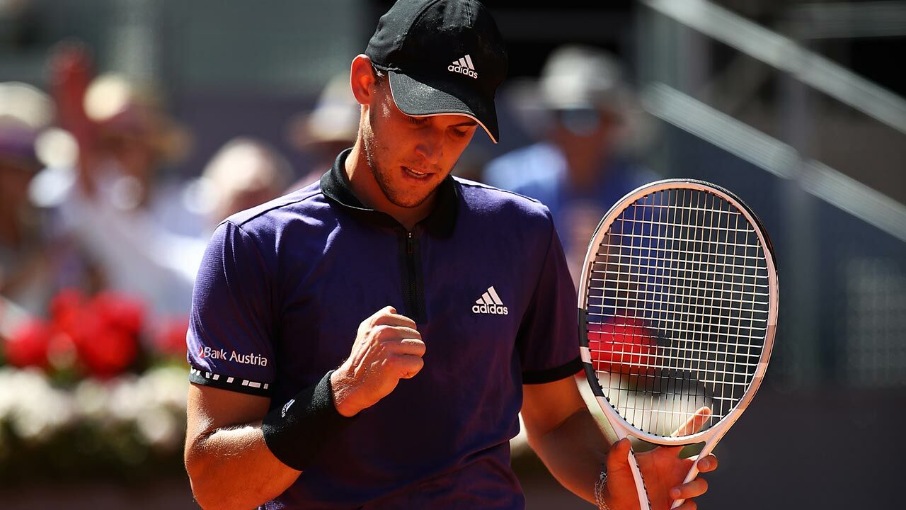 Tennis Dominic Thiem im Doppel-Finale von Madrid