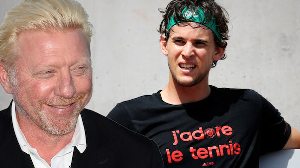 Becker scherzt mit Thiem beim Interview