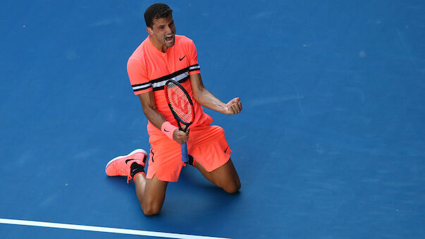 Grigor Dimitrov müht sich ins Achtelfinale