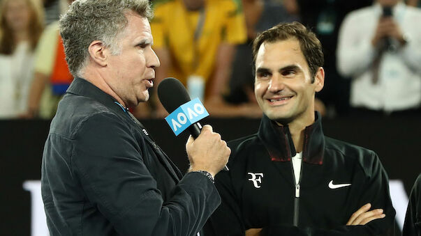 US-Comedian Will Ferrell scherzt mit Federer