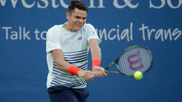 Raonic gibt verletzt w.o., Nishikori knapp weiter