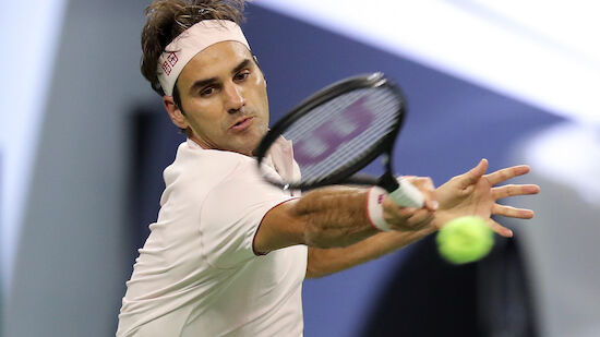 Federer müht sich ins 1/4-Finale von Shanghai