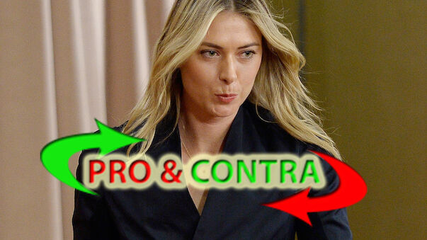 Pro & Contra: Soll Sharapova hart bestraft werden?