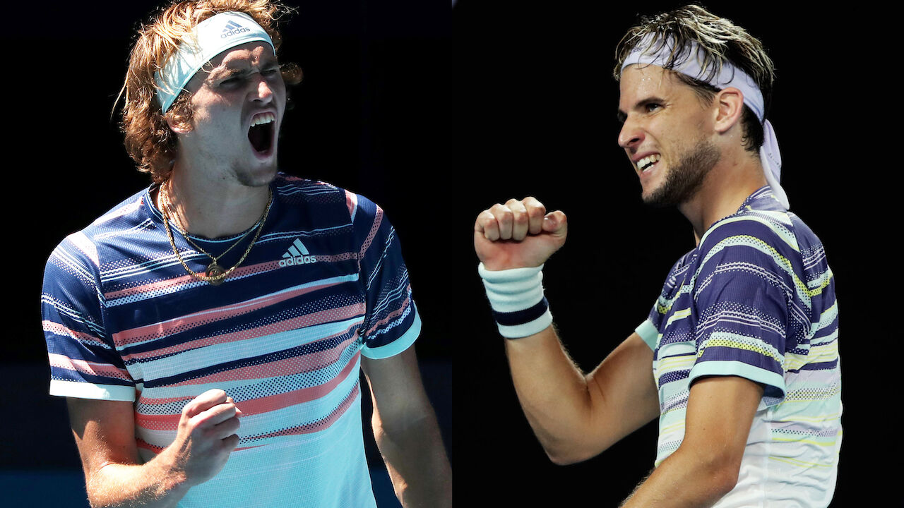 Australian Open: Zverev gegen Thiem - der große Vergleich ...