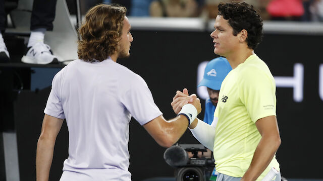 Raonic serviert Tsitsipas ab