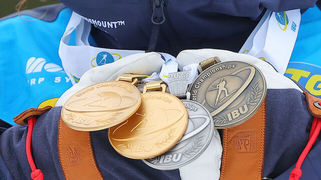 Biathlon-WM 2024 - Medaillenspiegel Endstand