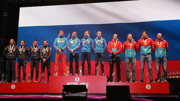 Biathlon-WM: Hymnen-Eklat bei Staffel-Siegerehrung