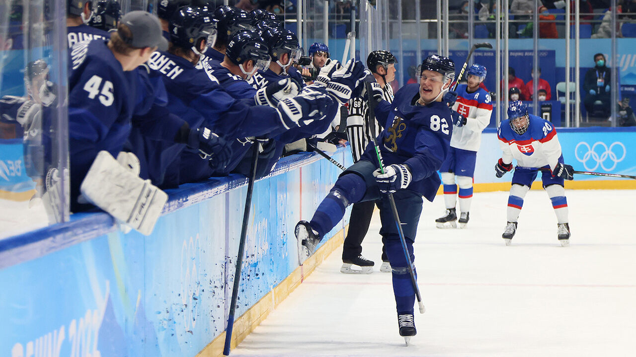 Olympia Finnland ist erster Finalist im Eishockey-Turnier