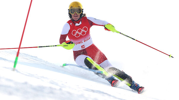 Liensberger carvt im Slalom zu Olympia-Silber