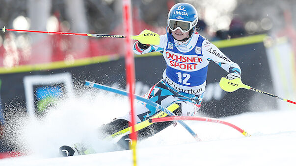 Schild in Zagreb auf Podestkurs, Shiffrin out