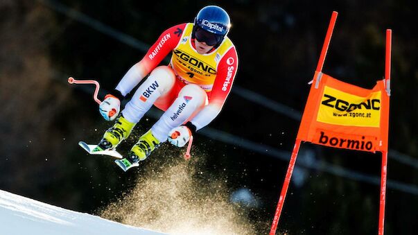 Sturz! Schweizer landet im Wengen-Training im Netz