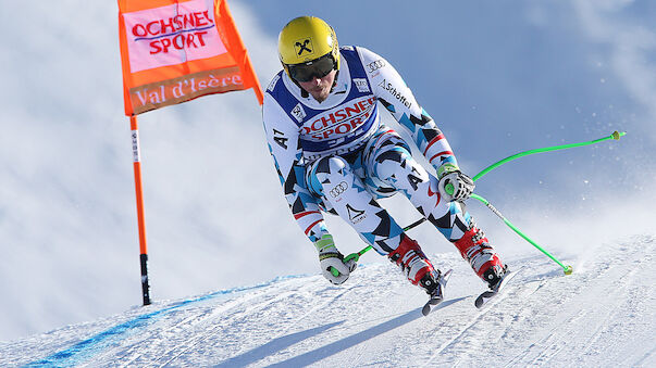 Nur Franz im 2. Val-d'Isere-Training vorne dabei