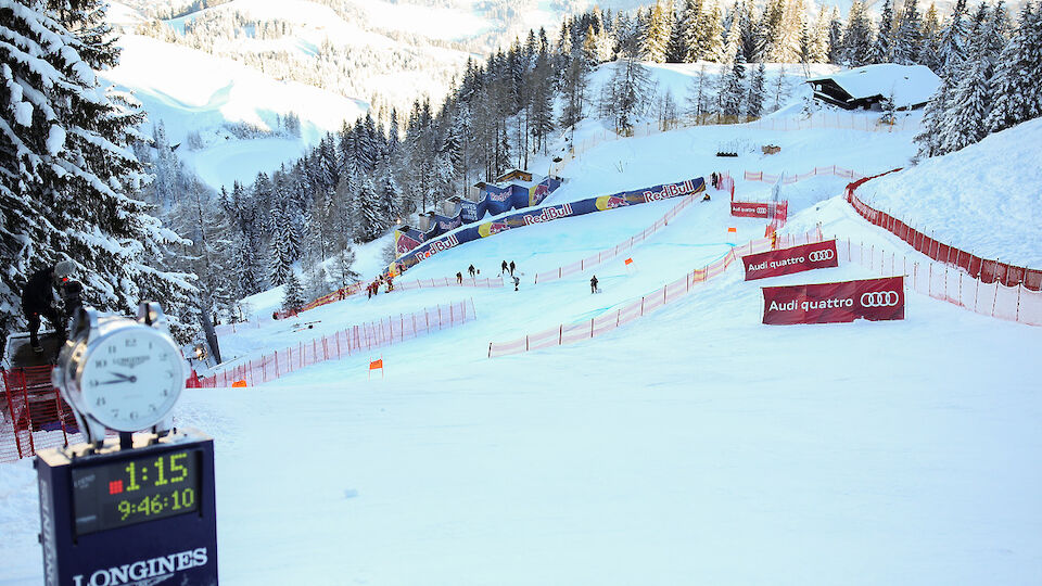 Kitzbühel: Trainings-Bilder für die Hahnenkamm-Abfahrt