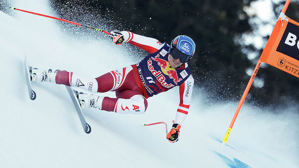 Matthias Mayer im 1. Kitzbühel-Training Zweiter