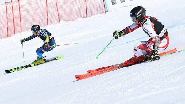 ÖSV im Teambewerb in Lenzerheide am Podest