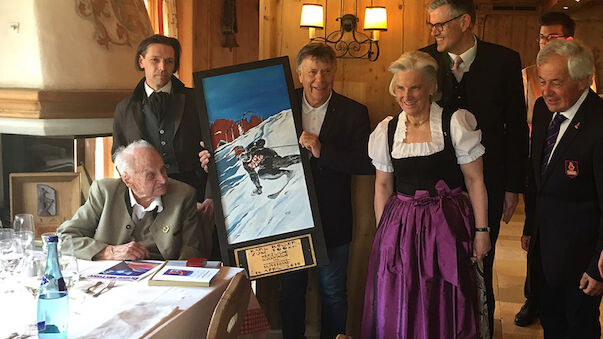 Hahnenkamm-Sieger Karl Koller feiert Hunderter