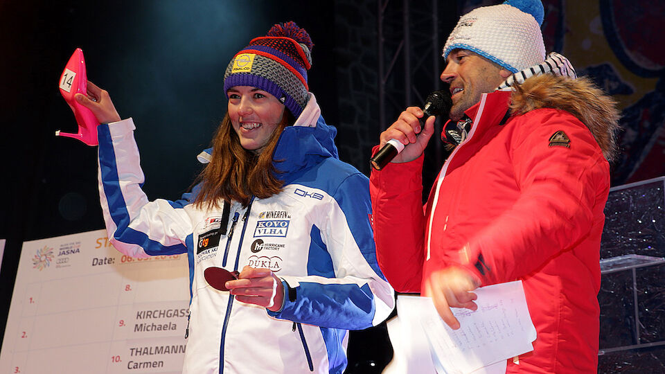 Bilder der Auslsoung für den Slalom in Jasna