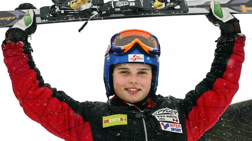Autogramm Olympiasiegerin Anna Fenninger Veith 3 x WM Osterreich Ski Alpine # 
